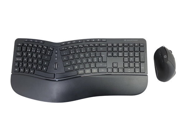 Conceptronic ORAZIO02PT tastatur Mus inkluderet Kontor RF trådløst QWERTY Portugisisk Sort