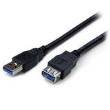 StarTech.com USB3SEXT2MBK USB-kabel USB 3.2 Gen 1 (3.1 Gen 1) 2 m USB A 5 Gbit/sek. Sort