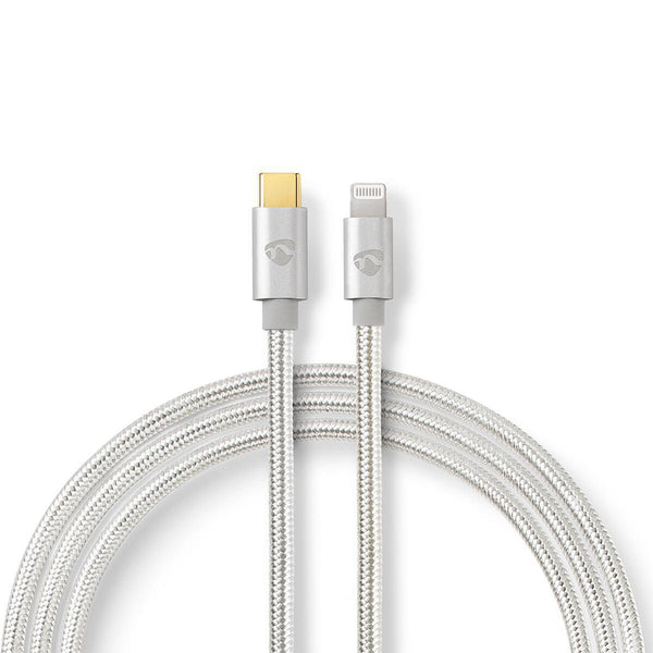 Nedis CCTB39650AL10 Lightning kabel 1 m Aluminium