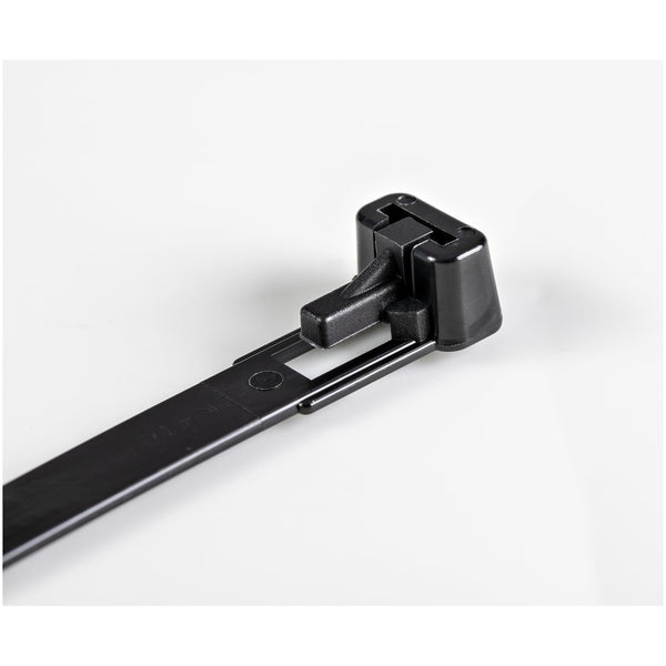 StarTech.com CBMZTRB8BK kabelsamler Udløselig kabelbinder Nylon, Plast Sort 100 stk