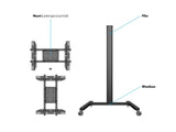 Multibrackets 0643 skærmbeslag til skiltning 160 cm (63") Sort