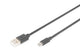 Digitus AK-300110-010-S USB-kabel USB 2.0 1 m USB A Micro-USB B 0,48 Gbit/sek. Sort