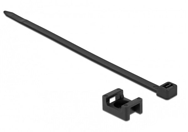 DeLOCK 18886 kabelsamler Gevindmonteret kabelbinder Nylon Sort 10 stk