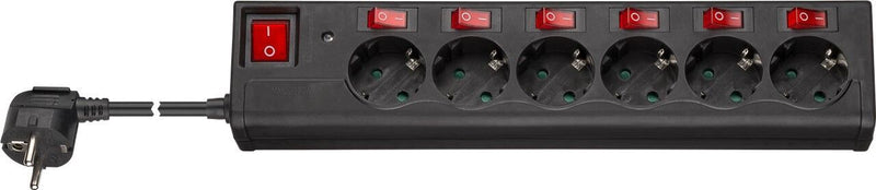 Goobay 72567 overspændingsbeskytter Sort 6 AC stikkontakt(er) 230 V 1,5 m