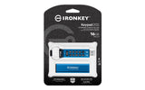 Kingston Technology IronKey 16GB Keypad 200, FIPS 140-3 niveau 3 AES-256 hardwarekrypteret