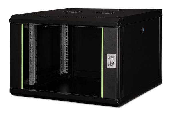 Digitus DN-19 07U-6/6-SW stativ 7U Vægmonteret stativ Sort