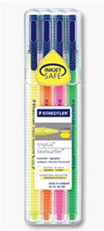 Staedtler 362 SB4 speedmarker 4 stk Grøn, Orange, Lyserød, Gul
