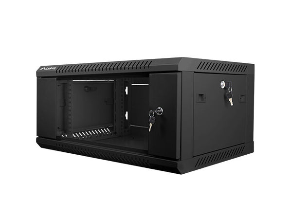 Lanberg WF01-6404-10B stativ 4U Vægmonteret stativ Sort