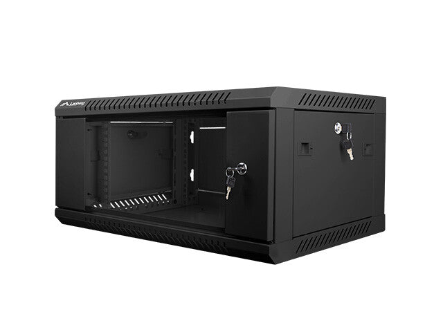 Lanberg WF01-6404-10B stativ 4U Vægmonteret stativ Sort