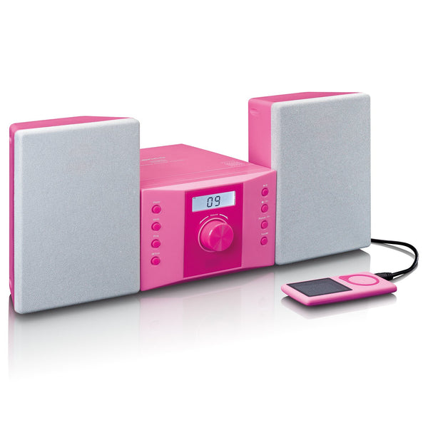 Lenco MC-013PK bærbar stereosystem Digital 4 W FM Lyserød MP3-afspilning