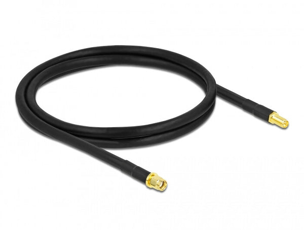 DeLOCK 90462 koaxial kabel LMR300 1 m RP-SMA Sort