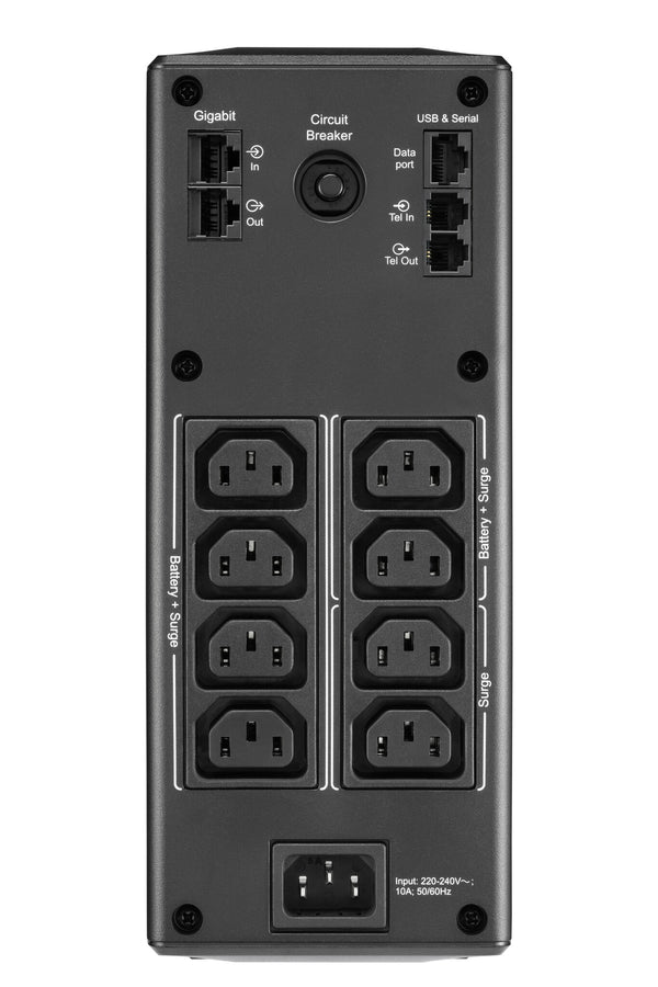 APC BR1600MI UPS-enhed Interaktivt indgangsstik 1,6 kVA 960 W 8 AC stikkontakt(er)