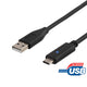 Deltaco USBC-1006 USB-kabel USB 2.0 2 m USB A 0,48 Gbit/sek. Sort