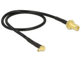 DeLOCK 88936 koaxial kabel RG-174 0,32 m RP-SMA MMCX Sort