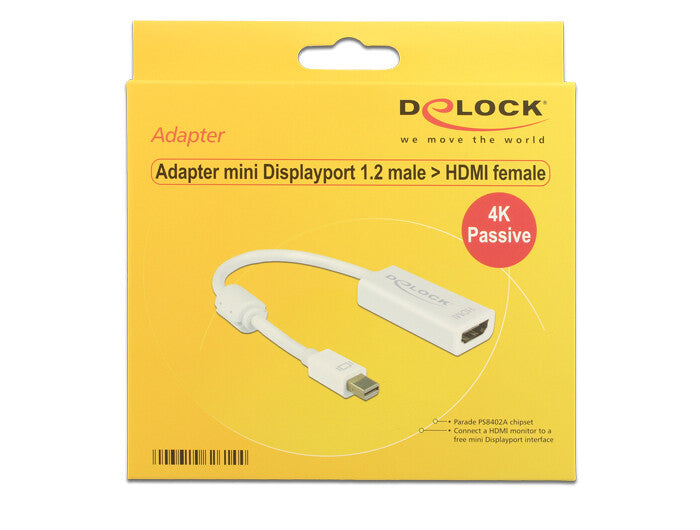 DeLOCK 62602 videokabel adapter 0,2 m DisplayPort DVI-I Hvid