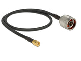 DeLOCK 88937 koaxial kabel CFD200 0,5 m RP-SMA Sort