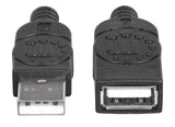 Manhattan 308519 USB-kabel USB 2.0 1 m USB A 0,48 Gbit/sek. Sort