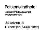 HP Original 508A LaserJet-tonerpatron, sort