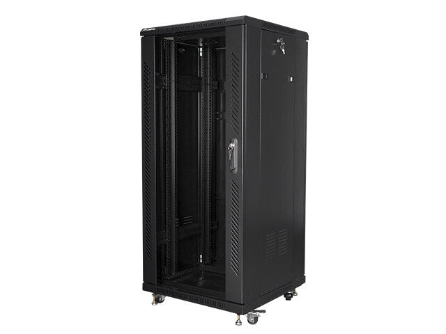 Lanberg FF01-6627-12B stativ 27U Fritstående reol Sort