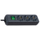 Brennenstuhl Eco-Line with switch and 1,5 mm² Ø cable stikdåse 5 m 3 AC stikkontakt(er) Sort