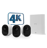 Arlo Ultra 2 udendørs sikkerhedskamera, 3 Kamera Sæt hvid