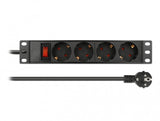 DeLOCK 66817 overspændingsbeskytter Sort 4 AC stikkontakt(er) 220 - 250 V 1,5 m