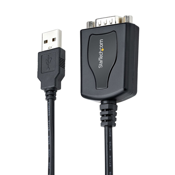 StarTech.com 1P3FPC-USB-SERIAL kabel kønsskifter DB-9 USB Type-A (4 pin) USB 2.0 Sort