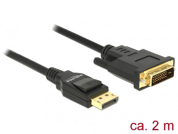 DeLOCK 85313 videokabel adapter 2 m DisplayPort DVI-D Sort