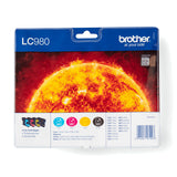 Brother LC980VALBP blækpatron 4 stk Original Sort, Blå, Magenta, Gul