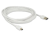DeLOCK 3m, USB2.0-A/USB2.0 Mini-B USB-kabel USB A Mini-USB B 0,48 Gbit/sek. Hvid