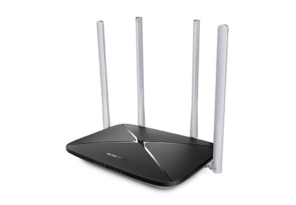 Mercusys AC12 trådløs router Hurtigt ethernet Dual-band (2,4 GHz / 5 GHz) Sort