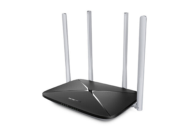 Mercusys AC12 trådløs router Hurtigt ethernet Dual-band (2,4 GHz / 5 GHz) Sort