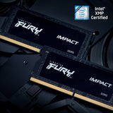 Kingston Technology FURY 64 GB 4800 MT/s DDR5 CL38 SODIMM (sæt med 2) Impact