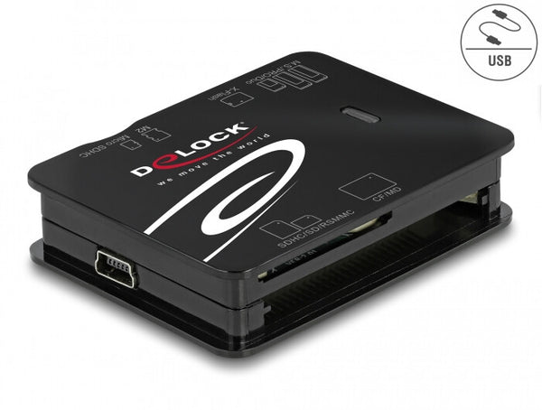 DeLOCK 91007 kortlæser USB 2.0 Sort