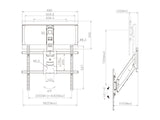 Multibrackets 6744 tv-beslag 165,1 cm (65") Sort