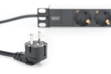 Digitus DN-95411 stikdåse 2 m 3 AC stikkontakt(er) Sort