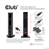 CLUB3D USB3.2 Gen1 Type A or C Dual Display 4K60Hz Docking Station