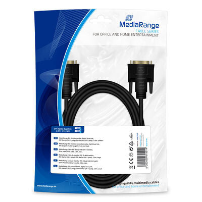 MediaRange MRCS129 DVI kabel 2 m Sort