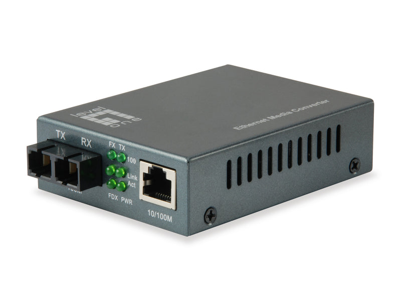 LevelOne FVT-1101 netværksomformer til medie 100 Mbit/s 1310 nm Multitilstand Sort