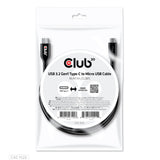 CLUB3D CAC-1526 USB-kabel USB 3.2 Gen 1 (3.1 Gen 1) 1 m USB C Micro-USB B 5 Gbit/sek. Sort