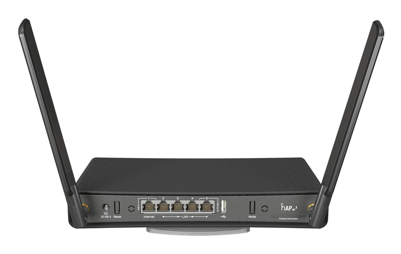 Mikrotik hAP ac³ trådløs router Gigabit Ethernet Dual-band (2,4 GHz / 5 GHz) Sort