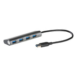 i-tec Metal U3HUB448 interface hub USB 3.2 Gen 1 (3.1 Gen 1) Type-A 5000 Mbit/s Grå