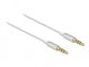 DeLOCK 66073 lydkabel 0,5 m 3.5mm Sølv, Hvid