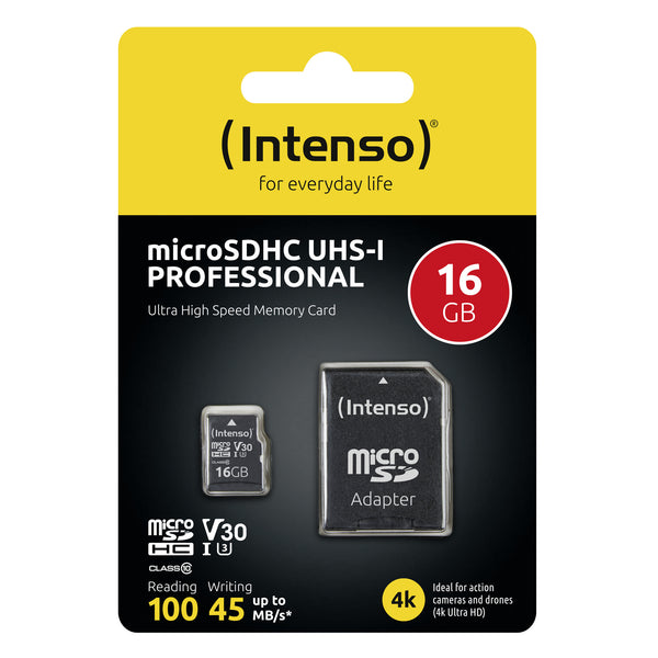 Intenso 3433470 hukommelseskort 16 GB MicroSDHC UHS-I Klasse 10