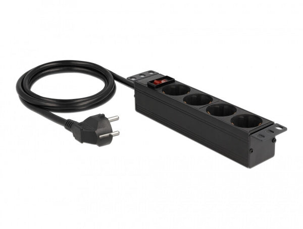 DeLOCK 66817 overspændingsbeskytter Sort 4 AC stikkontakt(er) 220 - 250 V 1,5 m