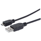 Manhattan 307178 USB-kabel USB 2.0 1,8 m USB A Micro-USB B 0,48 Gbit/sek. Sort