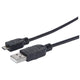 Manhattan 307178 USB-kabel USB 2.0 1,8 m USB A Micro-USB B 0,48 Gbit/sek. Sort