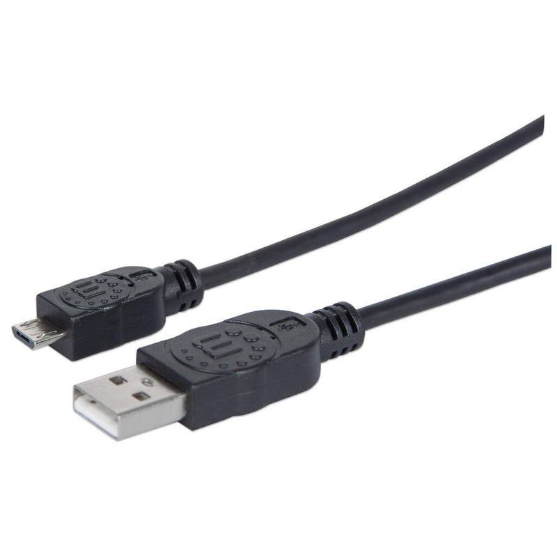 Manhattan 307178 USB-kabel USB 2.0 1,8 m USB A Micro-USB B 0,48 Gbit/sek. Sort