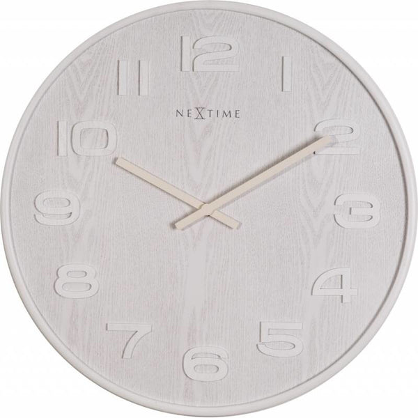 NeXtime 3096WI Væg- og bordur Kvartsur Cirkel Hvid