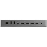 StarTech.com TB3CDK2DHUE dockingstation Ledningsført Thunderbolt 3 Sort, Grå